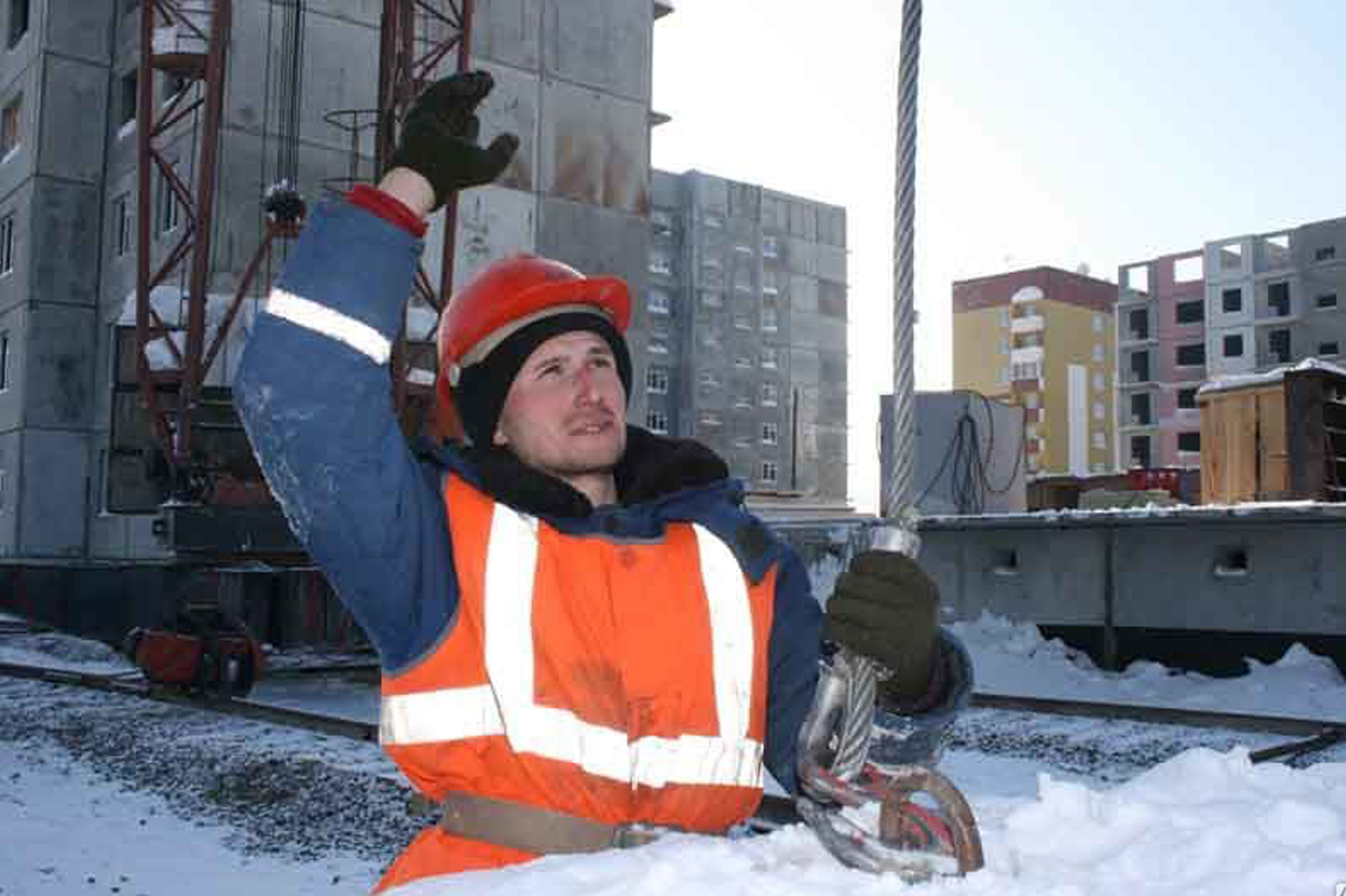 Стропальщик на стройке